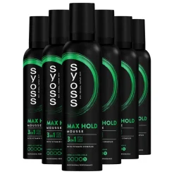 6x Syoss Max Hold Haarmousse 250 ml