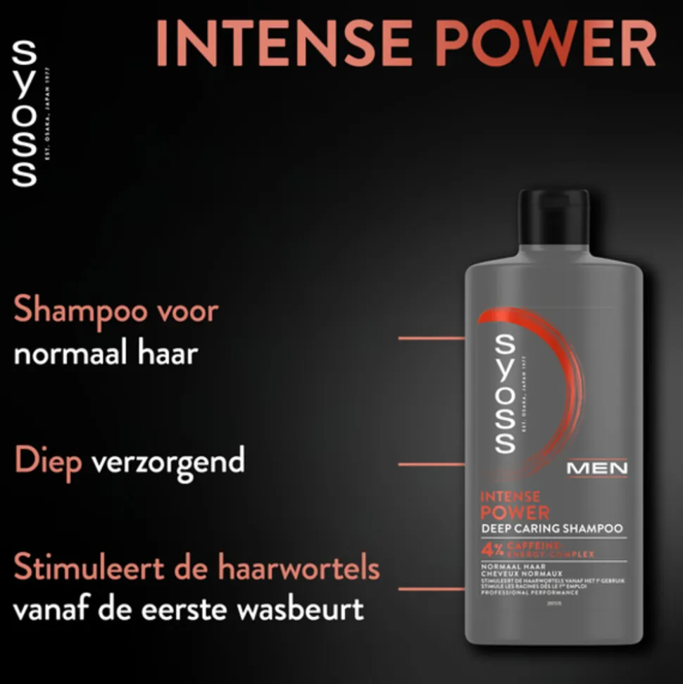 6x Syoss Men Power Shampoo 440 ml