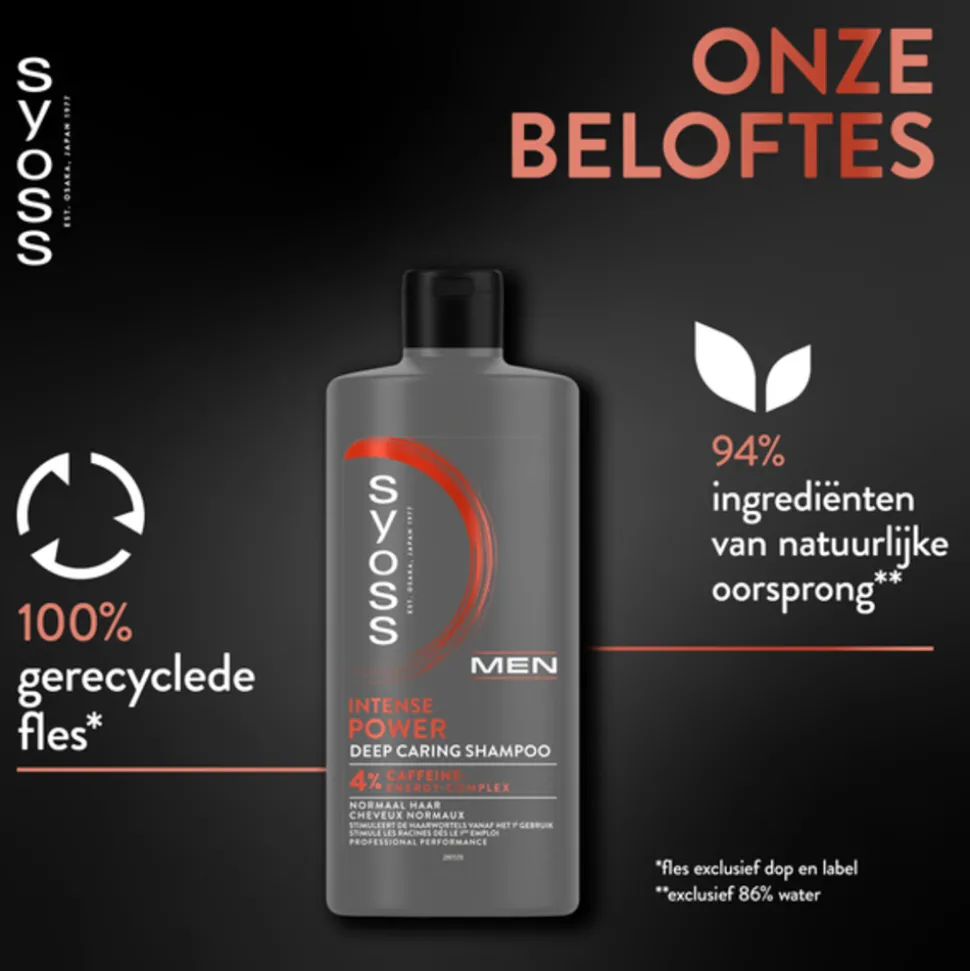 6x Syoss Men Power Shampoo 440 ml