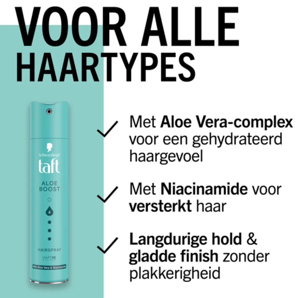 6x Taft Hairspray Aloe Boost 250 ml