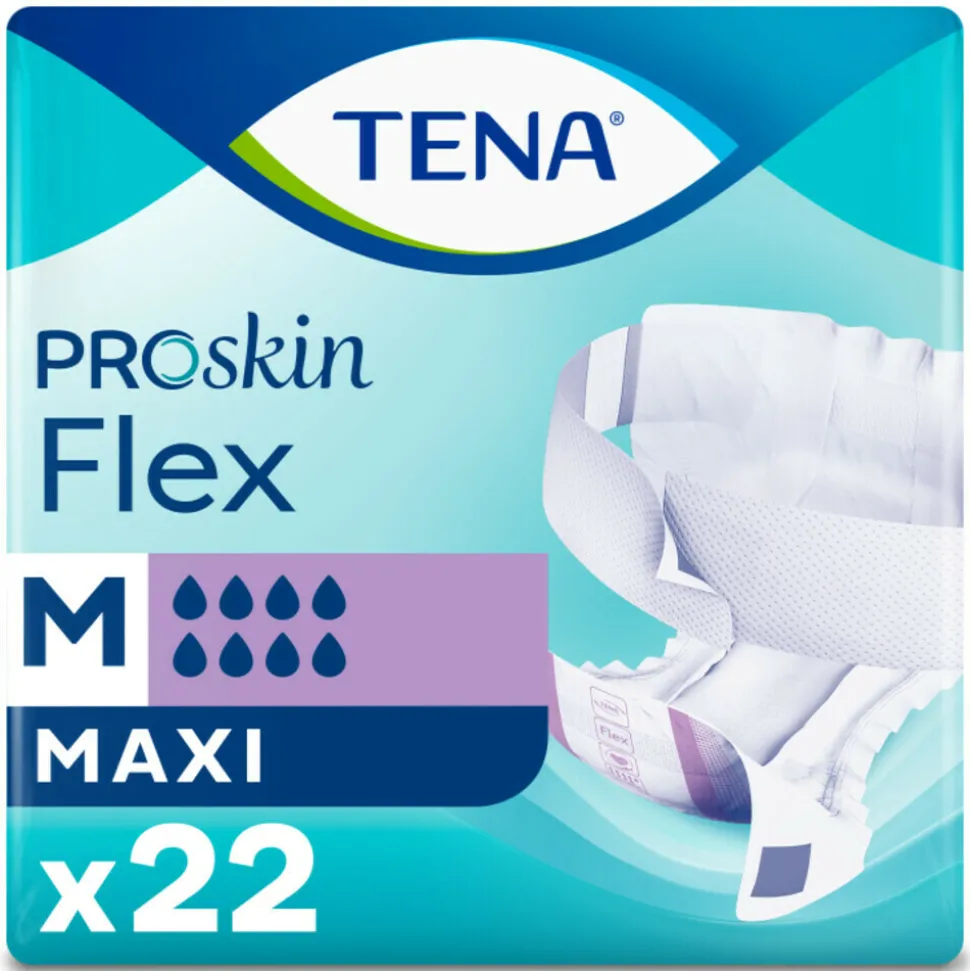 3x TENA Proskin Flex Maxi M 22 stuks