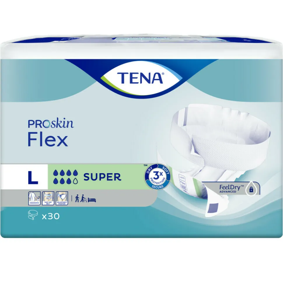 3x TENA Proskin Flex Super L 30 stuks