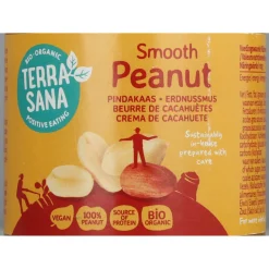 2x Terrasana Pindakaas Fijn Biologisch 250 gr