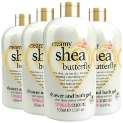 4x Treaclemoon Creamy Shea Butterfly Bad en Douchegel 500 ml