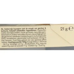 6x True Gum Ginger & Turmeric Sugarfree 21 gr