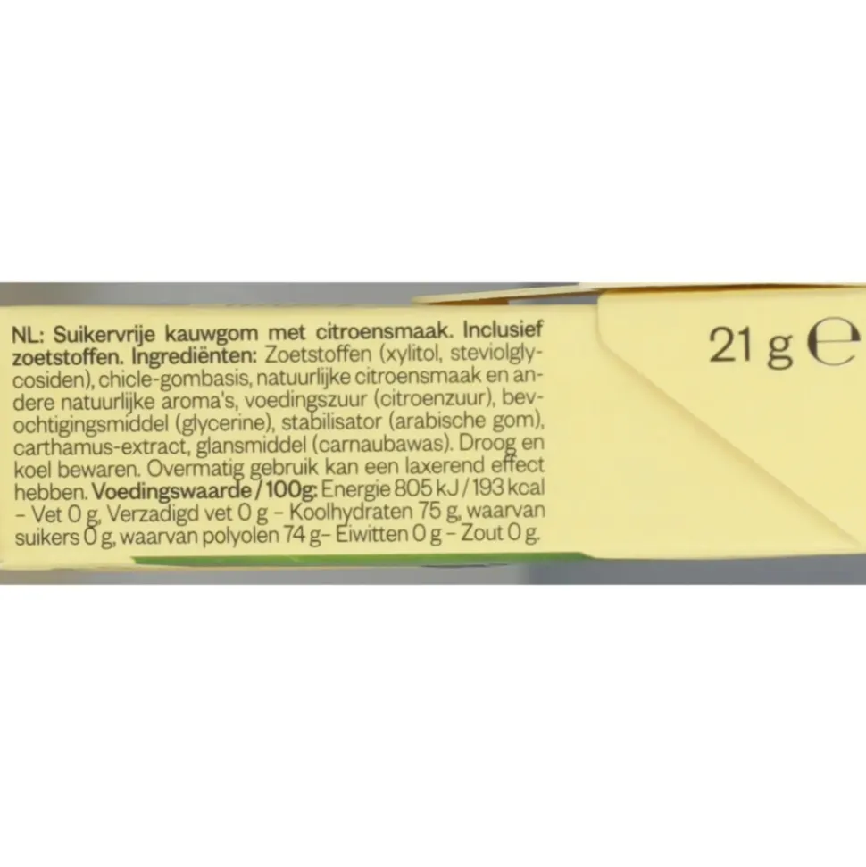 3x True Gum Lemon Sugarfree 21 gr