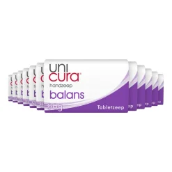 12x Unicura Tabletzeep Anti Bacterieel Balans 180 gr