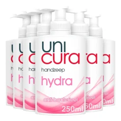 6x Unicura Vloeibare Handzeep Hydra 250 ml