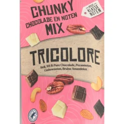 3x Verse Klassenoten Chunky Chocolade en Noten Mix Tricolore 150 gr