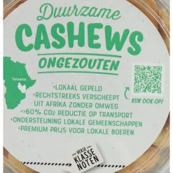 6x Verse Klassenoten Duurzame Cashews XXL Ongezouten 150 gr