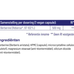 2x Vitakruid Berberine 500 Rebersa 60 vegacapsules