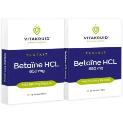 2x Vitakruid Betaine Hcl Testkit 10 tabletten