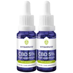2x Vitakruid CBD Olie 5% Full Spectrum 10 ml