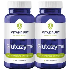 2x Vitakruid Glutazyme Enzymen 90 tabletten