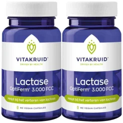 2x Vitakruid Lactase Optiferm 3000 Fcc 90 capsules