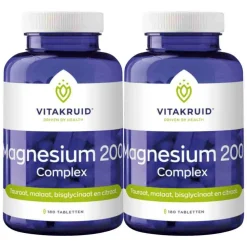 2x Vitakruid Magnesium 200 Complex 180 tabletten