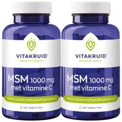 2x Vitakruid Msm 1000 mg Vitamine C 120 tabletten