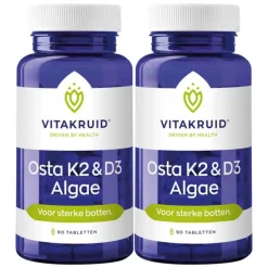 2x Vitakruid Osta K2 & D3 Algae 90 tabletten