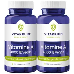 2x Vitakruid Vitamine A 4000 IE Vegan 100 capsules