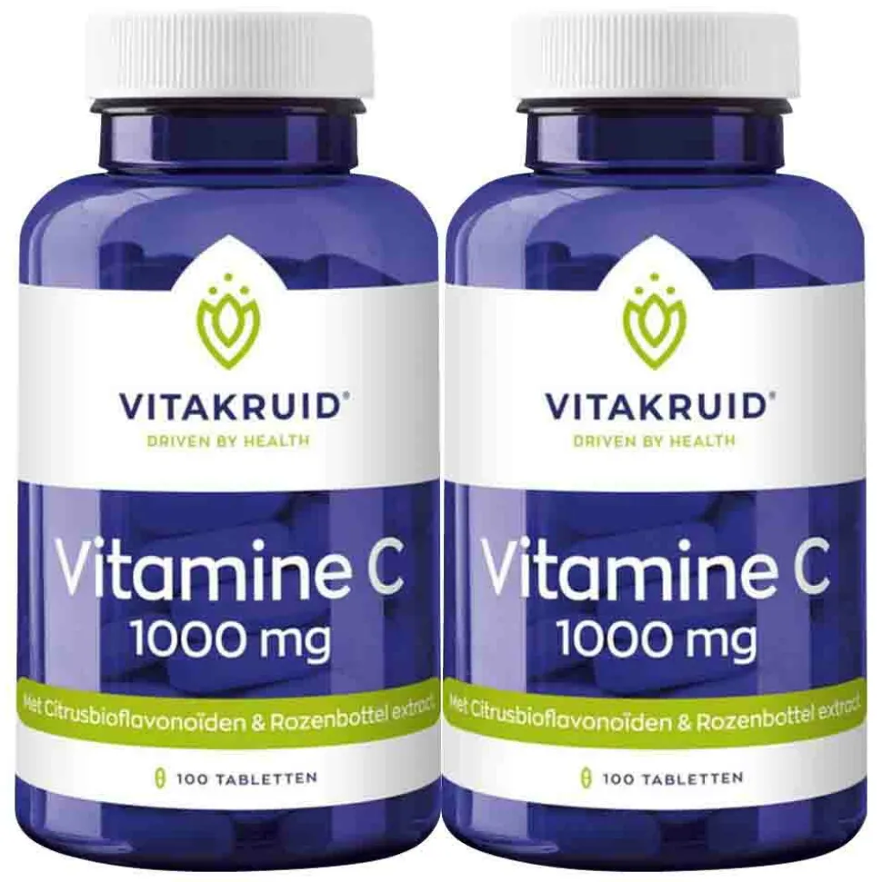 2x Vitakruid Vitamine C 1000 mg 100 tabletten