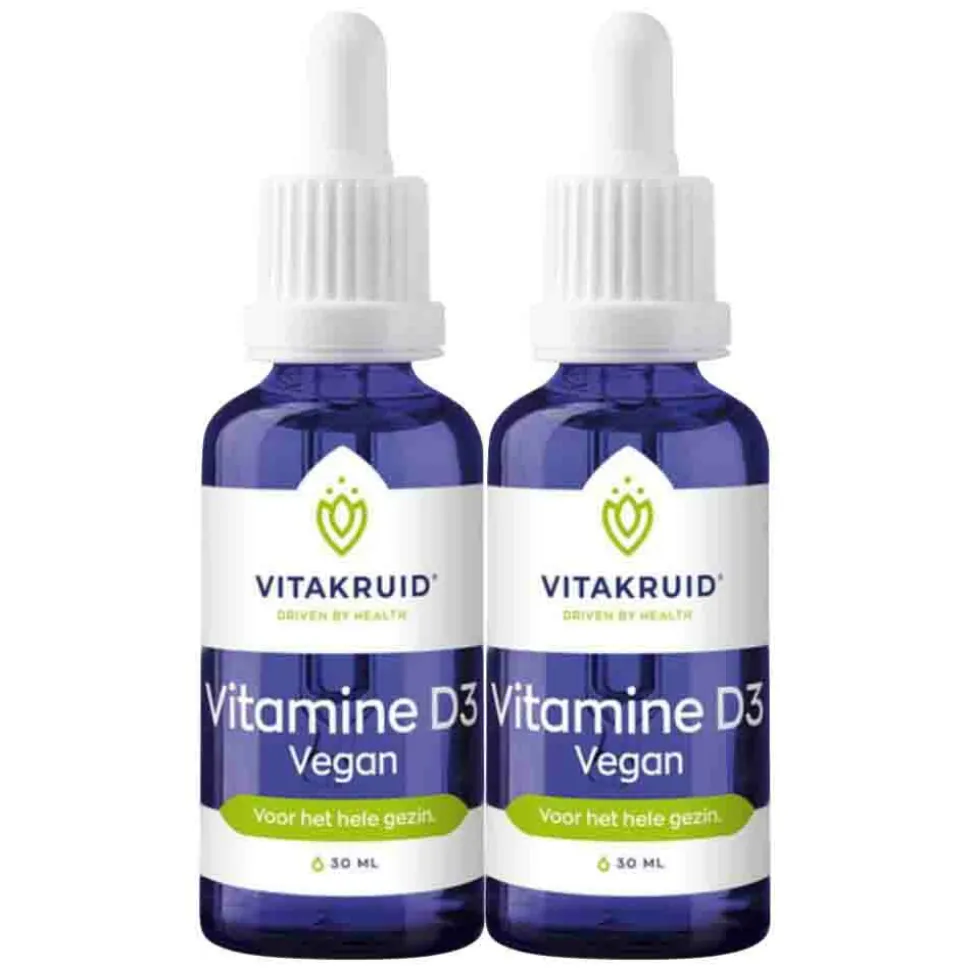 2x Vitakruid Vitamine D3 druppels Vegan 30 ml