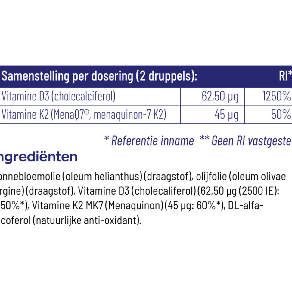 2x Vitakruid Vitamine D3&K2 10 ml