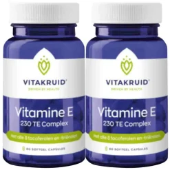 2x Vitakruid Vitamine E 230 TE Complex 60 capsules