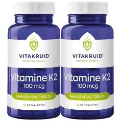 2x Vitakruid Vitamine K2 100 Mcg 60 tabletten