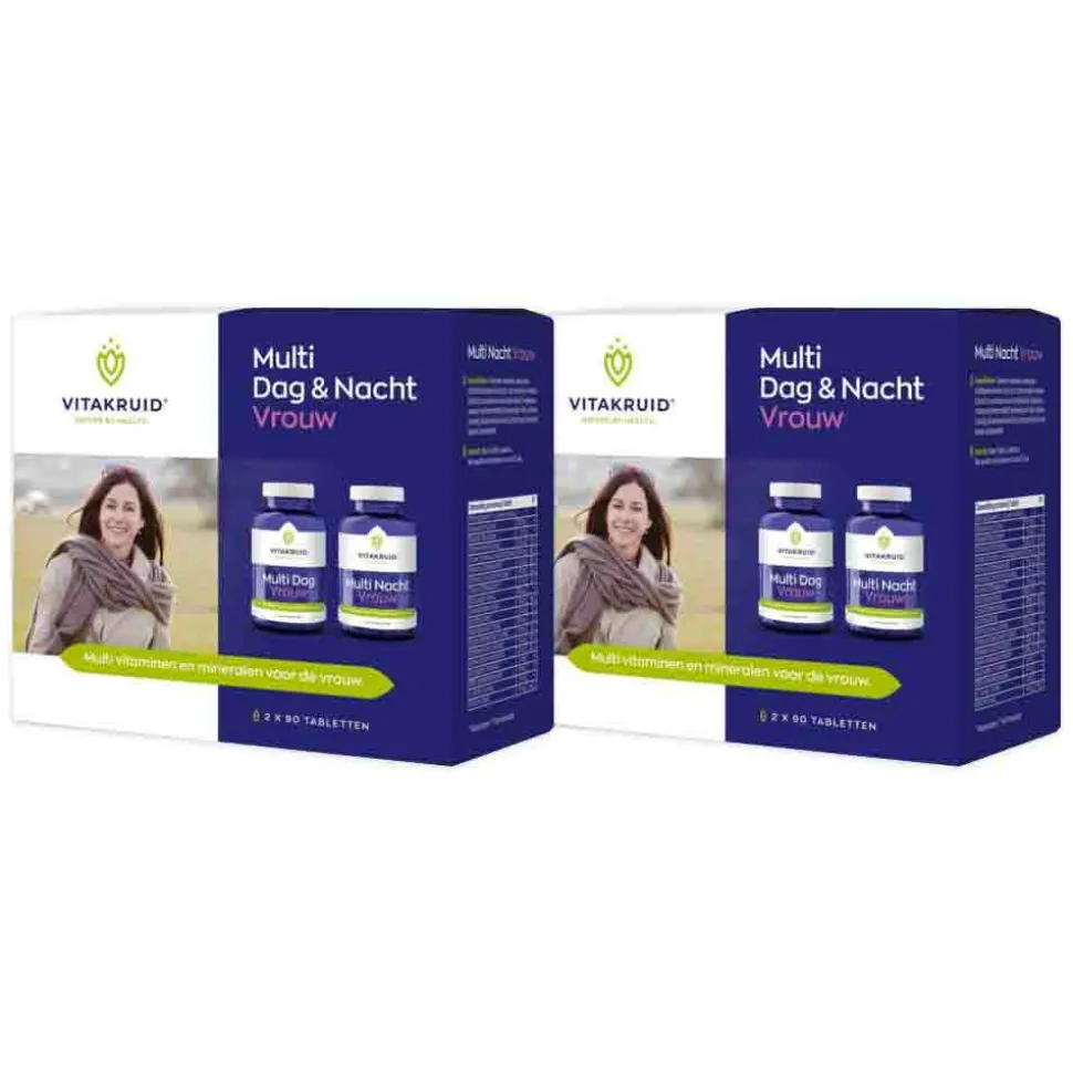 2x Vitakruid Vrouw Multi Dag Nacht 180 tabletten