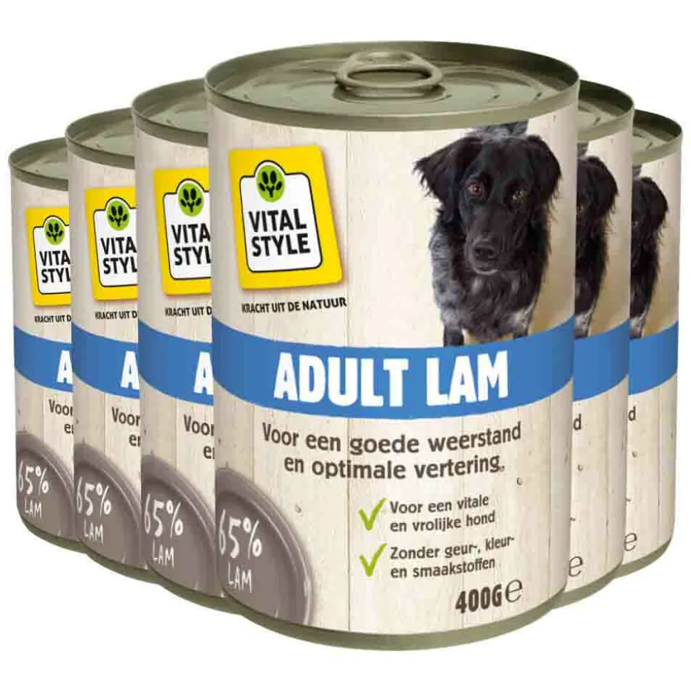 6x Vitalstyle Hondenvoer Bik Lam 400 gr