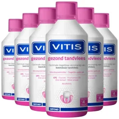 6x Vitis Mondwater Gezond Tandvlees 500 ml