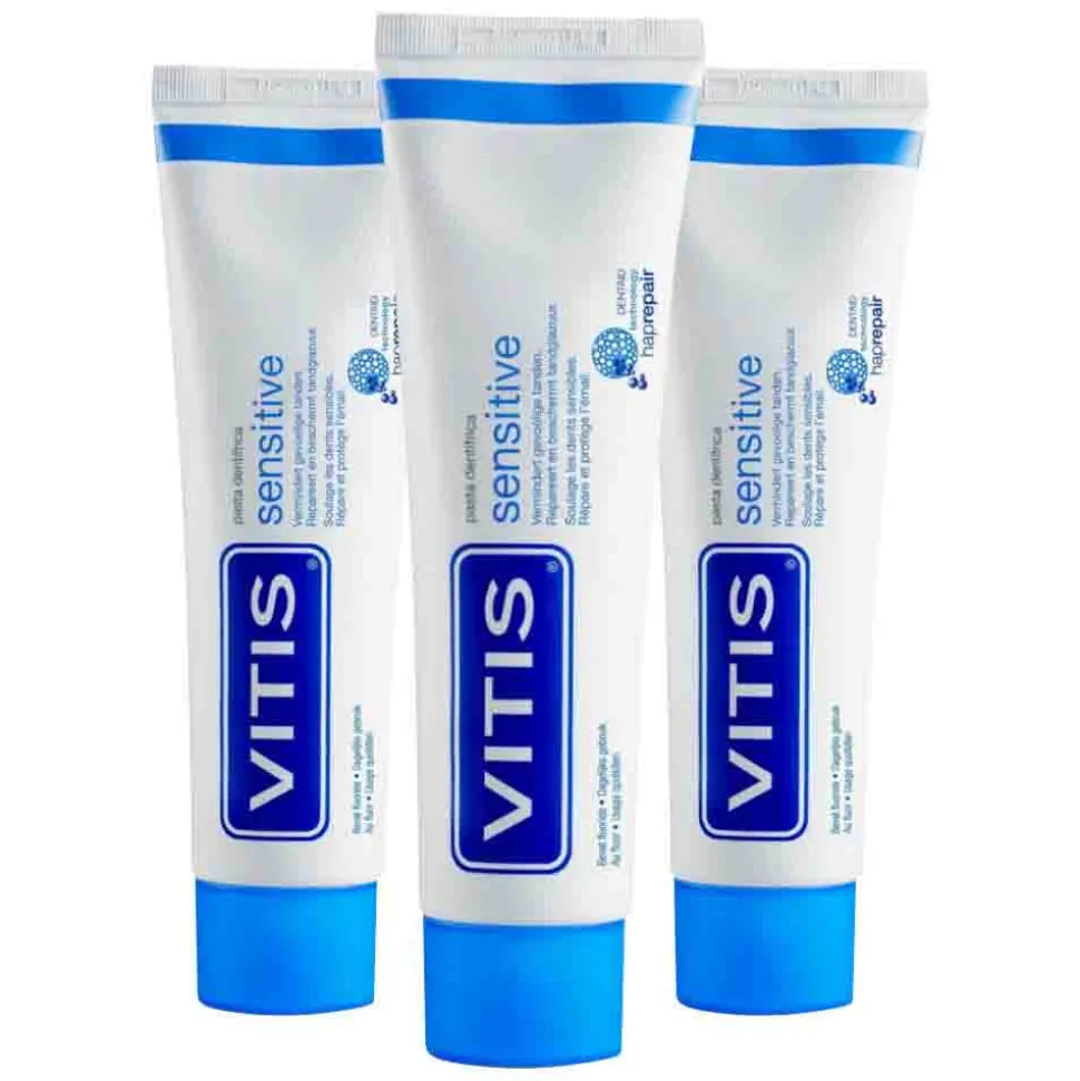 3x Vitis Tandpasta Sensitive 75 ml