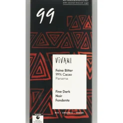 10x Vivani Chocolade Feine Bitter 99% Cacao 80 gr