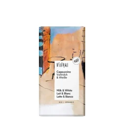 10x Vivani Chocoladereep Melk en Wit Cappuccino 100 gr