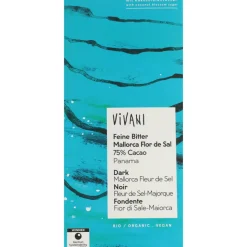 10x Vivani Chocoladereep Puur Zeezout 80 gr