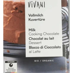 10x Vivani Couverture Smeltchocolade Melk Biologisch 200 gr