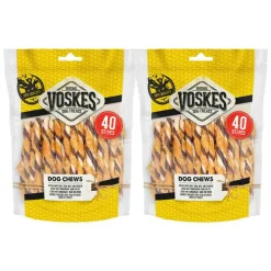 2x Voskes Rawhide Kip - Rund Sticks 400 gr