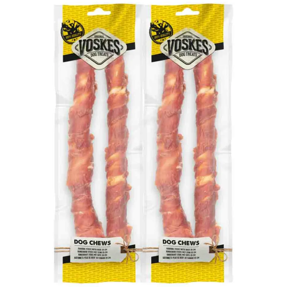 2x Voskes Stick Runderhuid Eend 25 cm 2 stuks