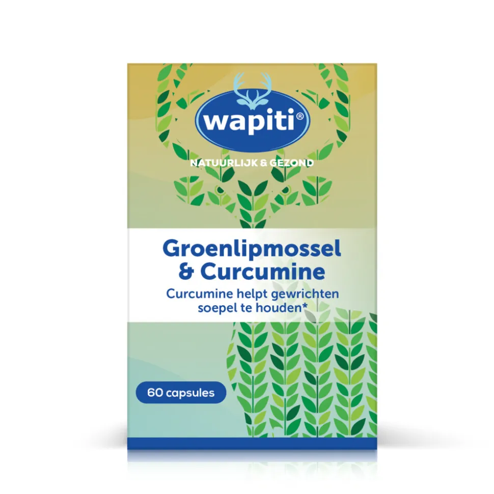 2x Wapiti Groenlipmossel Curcum 60 capsules