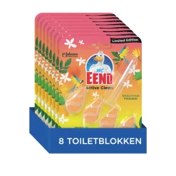 8x WC Eend Active Clean Toiletblok Tropical Summer 38,6 ml