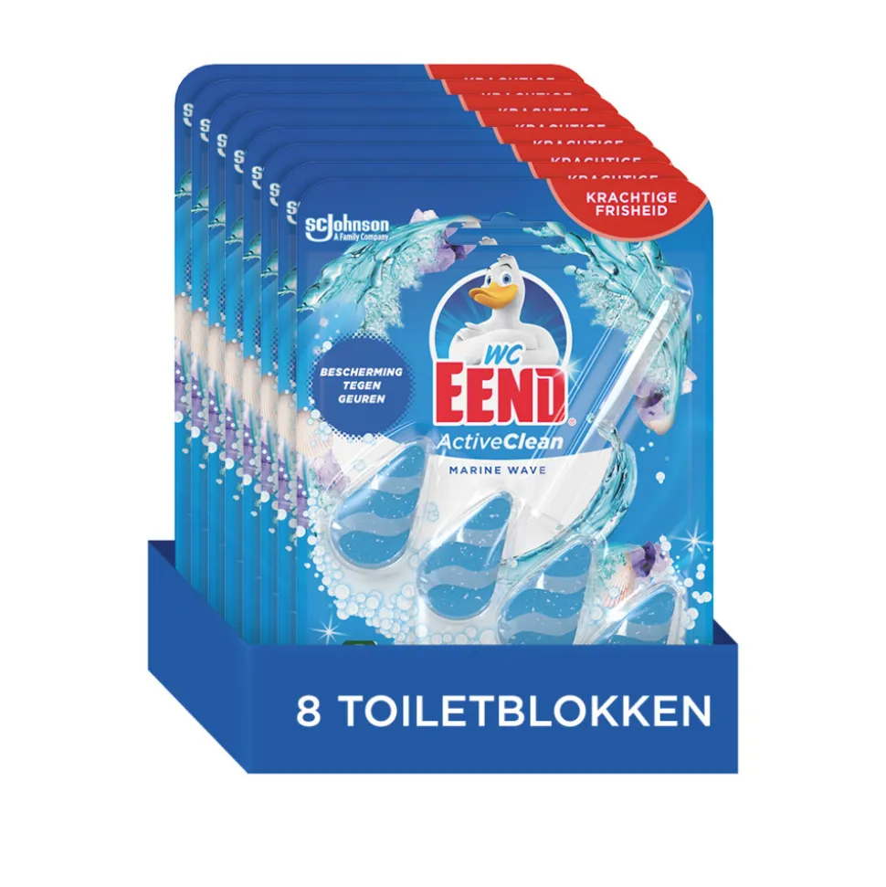 8x WC Eend Toiletblok Active Clean Marine 38 gr