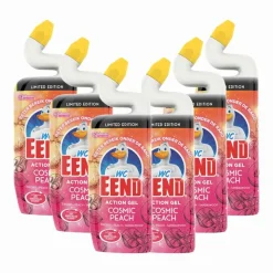 6x WC Eend Toiletreiniger Action Gel Cosmic Peach 750 ml