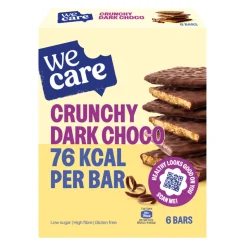 4x WeCare Bars Crunchy Dark Choco 102 gr