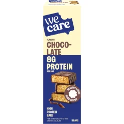 3x WeCare High protein Bars Chocolate 81 gr