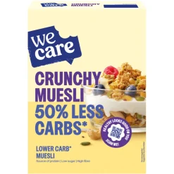 3x WeCare Lower Carb Crunchy Muesli 325 gr