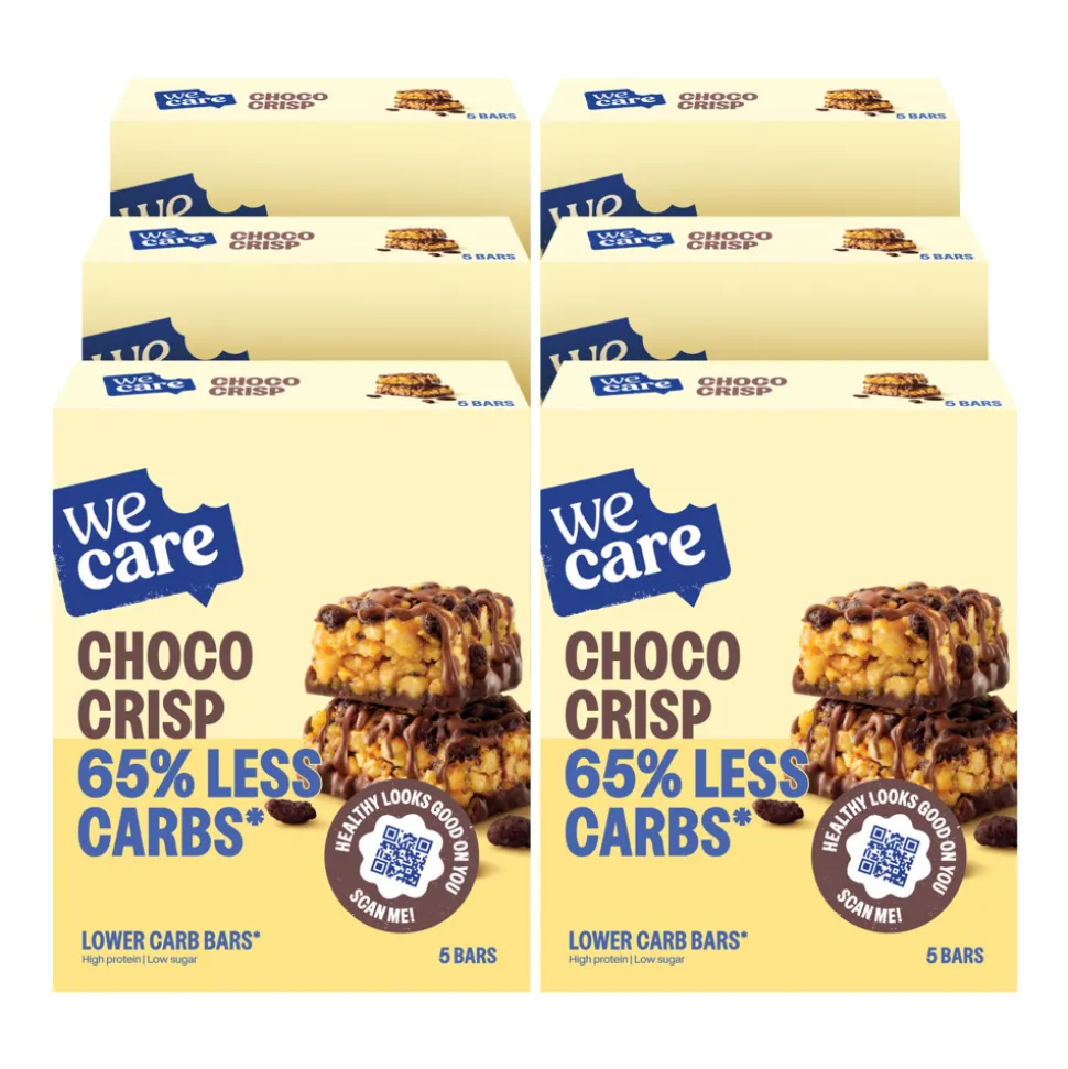 6x WeCare Lower Carb Bar Choco Crisp 5x30 gr