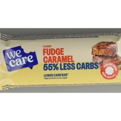 15x WeCare Lower Carb Bar Fudge Caramel 60 gr