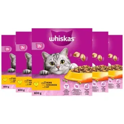 5x Whiskas 7+ Adult Katten Droogvoer Kip 800 gr