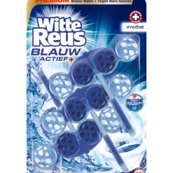 9x Witte Reus Toiletblok Blauw Actief Hygiene 3 stuks
