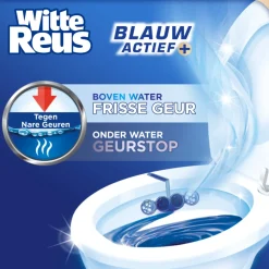 9x Witte Reus Toiletblok Blauw Actief Hygiene 3 stuks